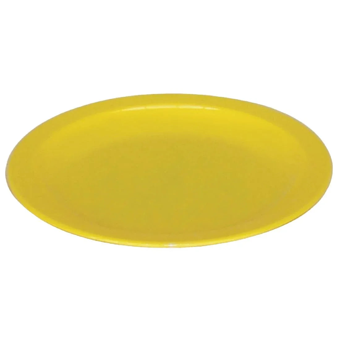CB767 Olympia Kristallon Polycarbonate Plates Yellow 230mm (Pack of 12) - JD Catering Equipment Solutions Ltd