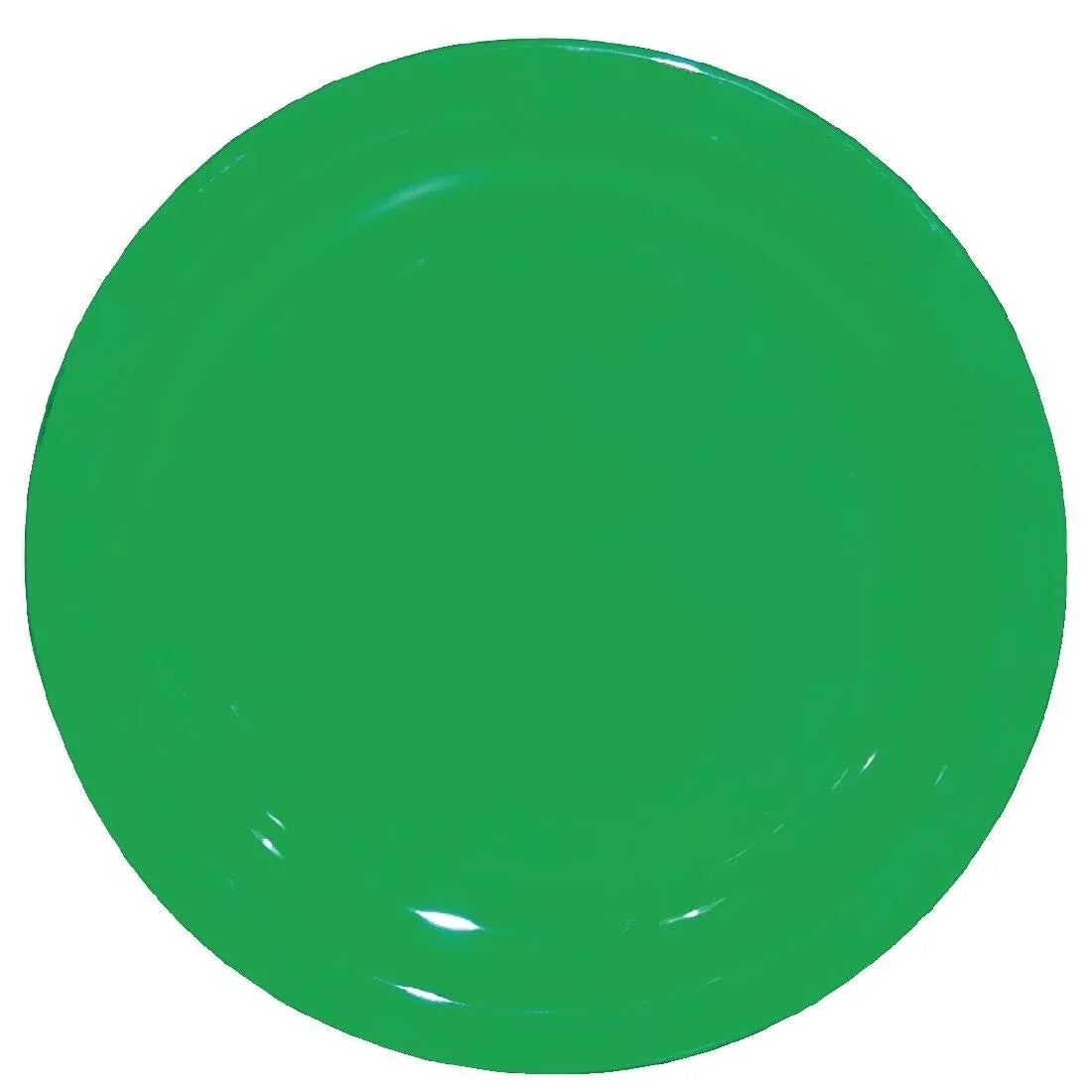 CB768 Olympia Kristallon Polycarbonate Plates Green 230mm (Pack of 12) - JD Catering Equipment Solutions Ltd