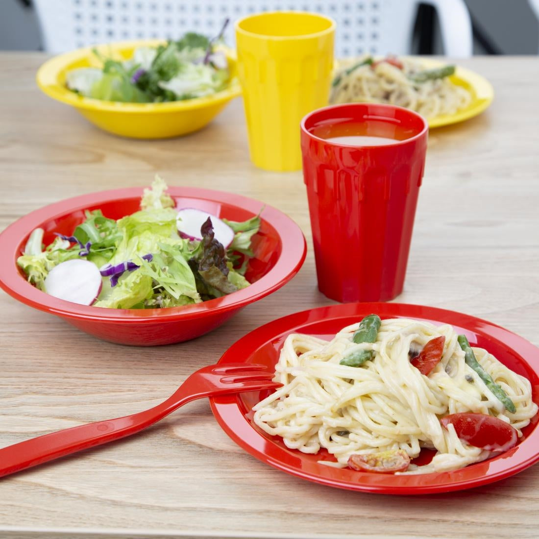 CB778 Olympia Kristallon Polycarbonate Tumblers Red 260ml (Pack of 12)