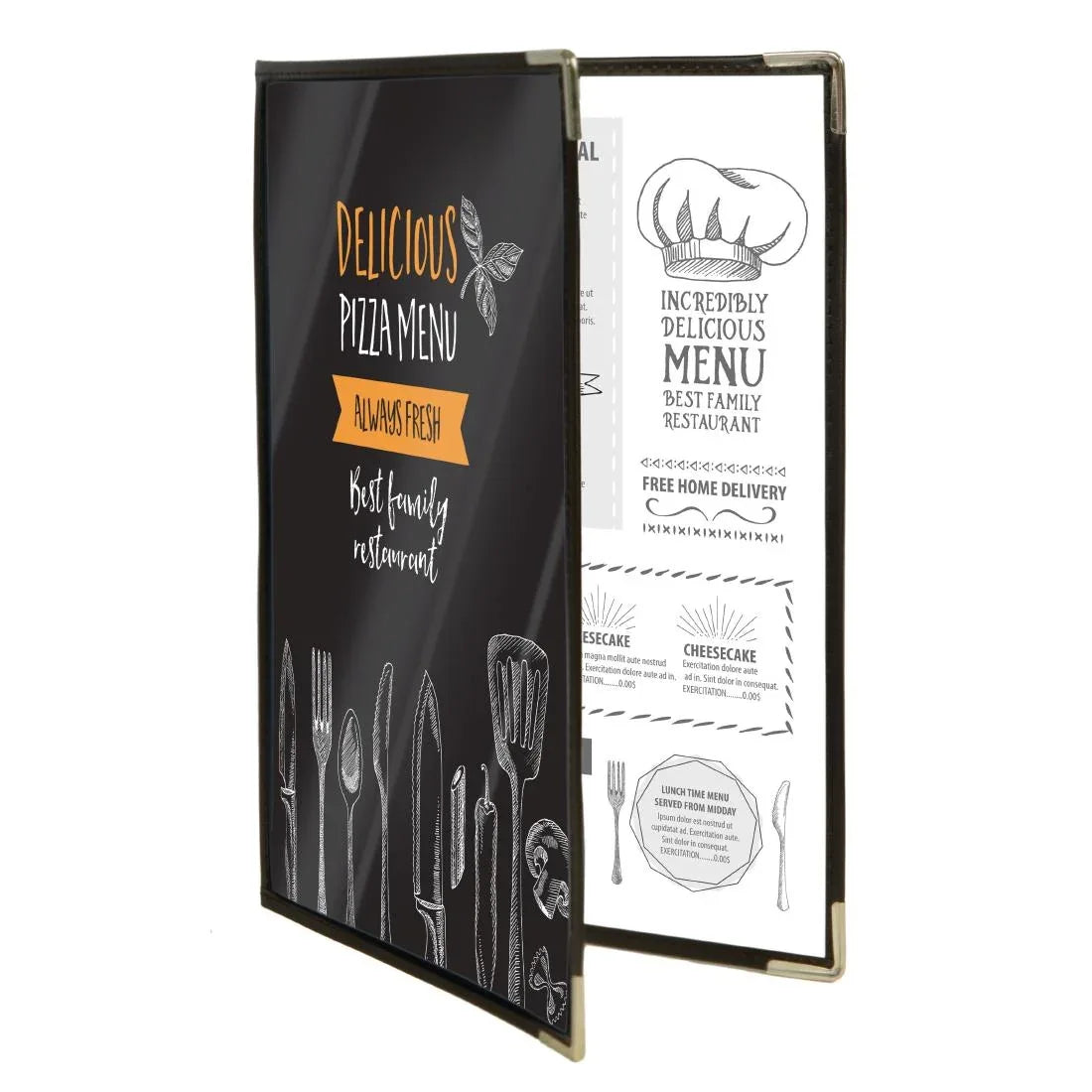 CB842 Securit Crystal Double Sided Menu Cover A4 Double (Pack of 3)