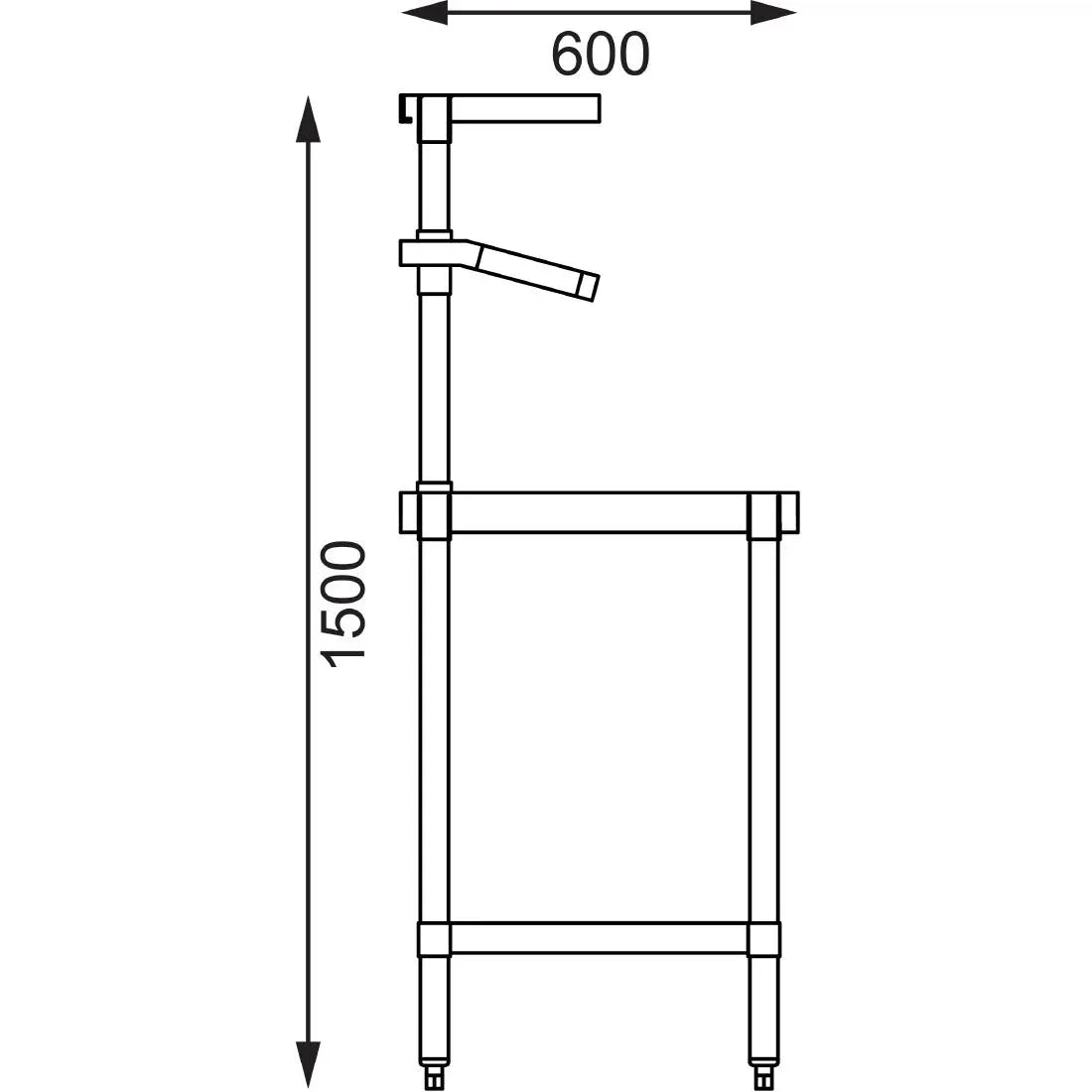 CB909 Vogue Stainless Steel Prep Station with Gantry Large - JD Catering Equipment Solutions Ltd