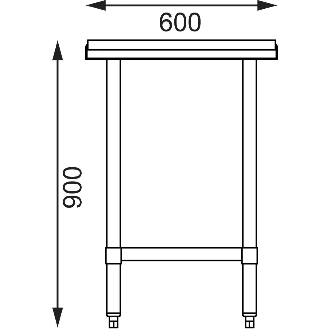 CB911 Vogue Stainless Steel Chopping Board Table 900mm - JD Catering Equipment Solutions Ltd