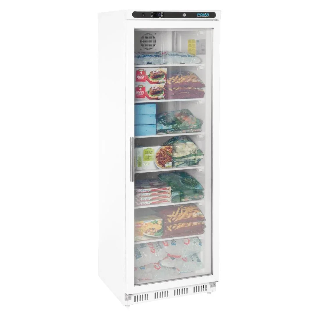 CB921 Polar C-Series Glass Door Display Freezer 365Ltr White - JD Catering Equipment Solutions Ltd