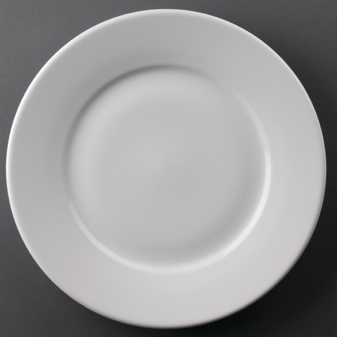 Olympia Athena Wide Rimmed Plates 254mm (4 Pack)