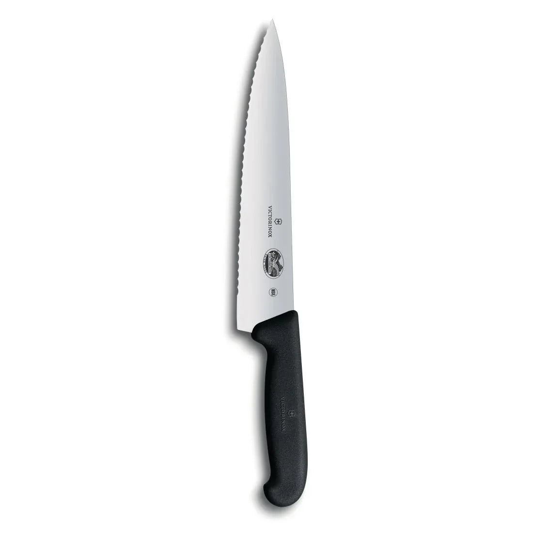 CC267 Victorinox Fibrox Serrated Carving Knife 25.5cm - JD Catering Equipment Solutions Ltd
