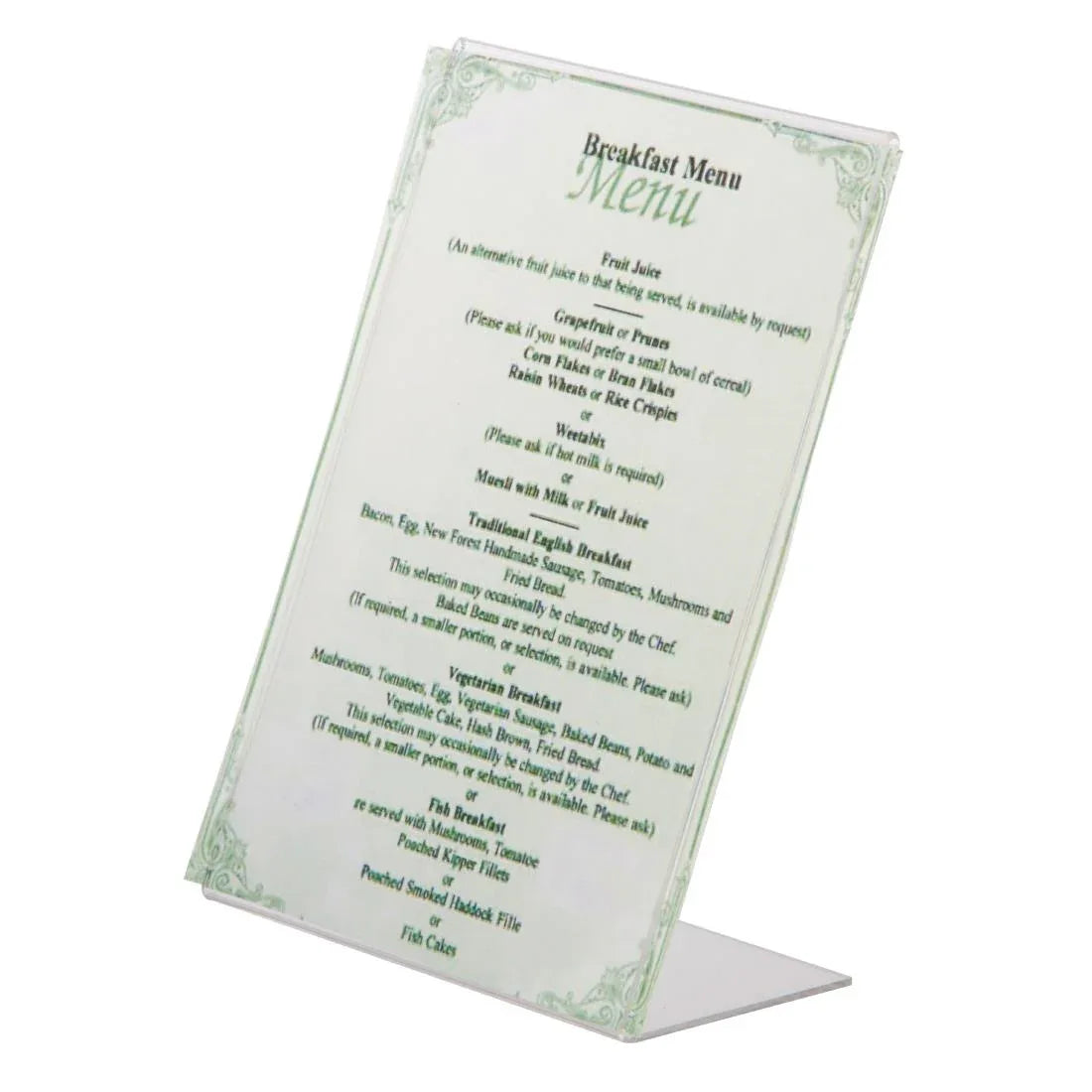 CC444 Slanted Acrylic Menu Holder - JD Catering Equipment Solutions Ltd