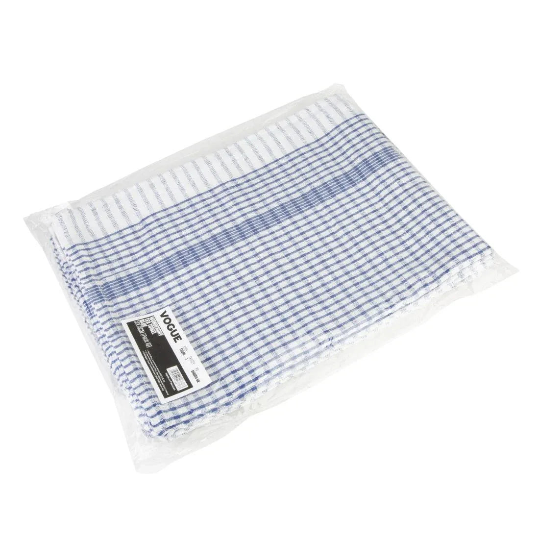 CC596 Vogue Wonderdry Blue Tea Towels (Pack of 10) - JD Catering Equipment Solutions Ltd