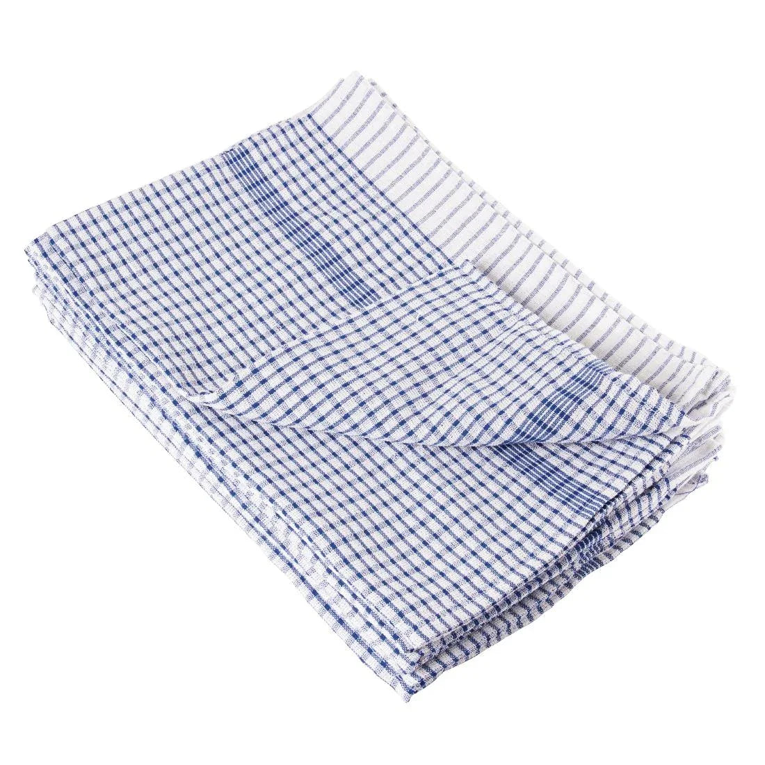 CC596 Vogue Wonderdry Blue Tea Towels (Pack of 10) - JD Catering Equipment Solutions Ltd