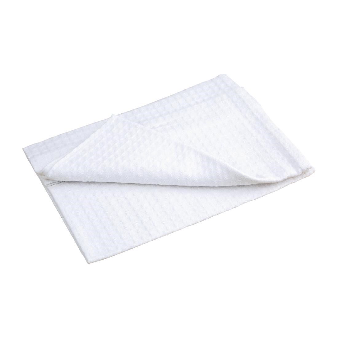 CC598 Vogue Cloths White Honeycomb Weave (Pack of 10)