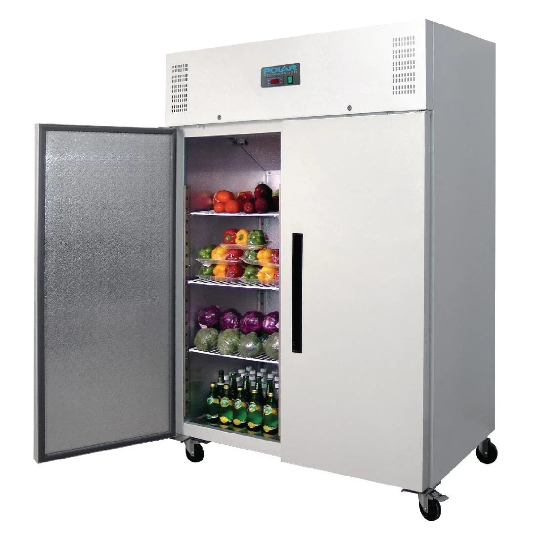 CC663 Polar G-Series Upright Double Door Fridge 1200Ltr White - JD Catering Equipment Solutions Ltd