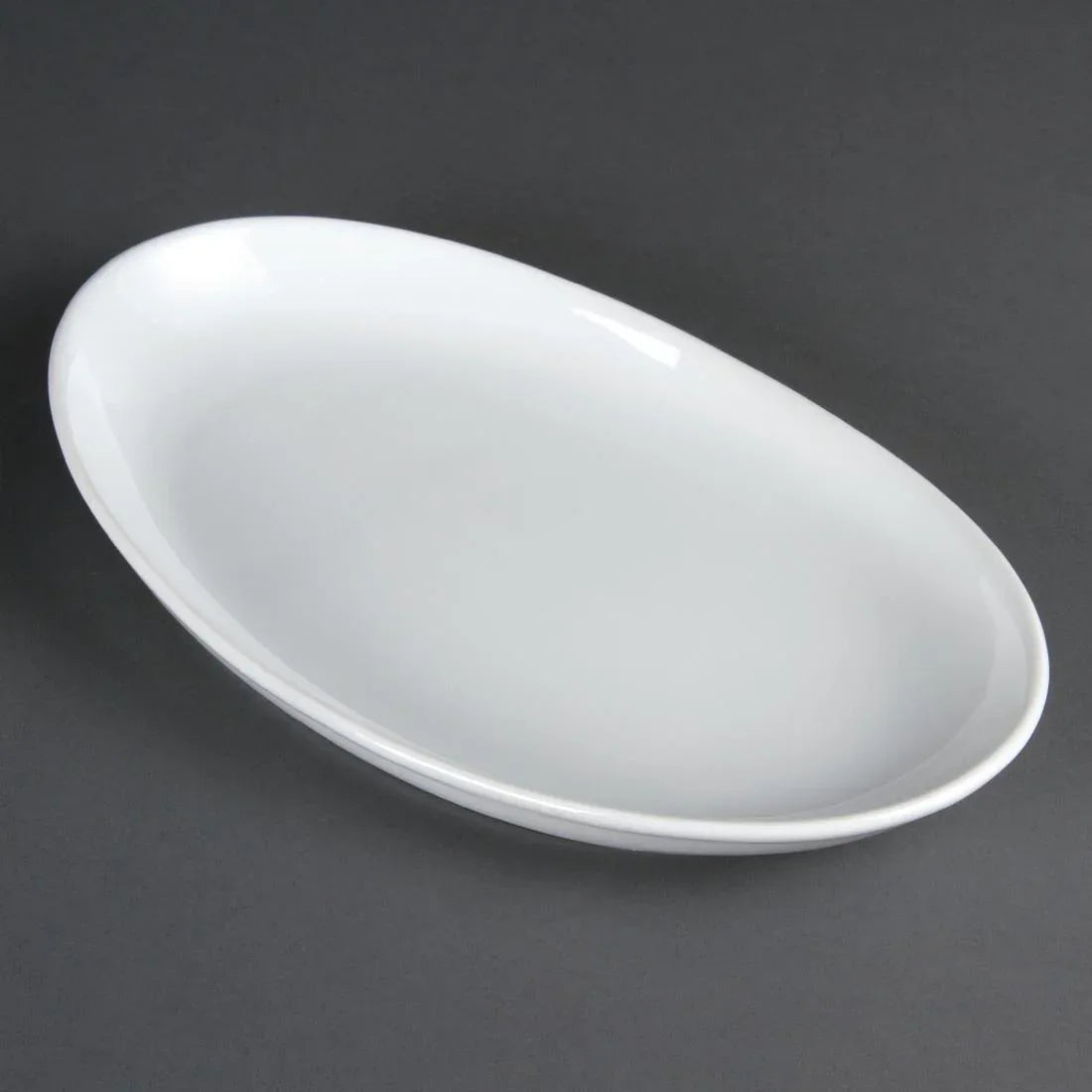 CC890 Olympia French Deep Oval Plates 304mm (Pack of 4) - JD Catering Equipment Solutions Ltd