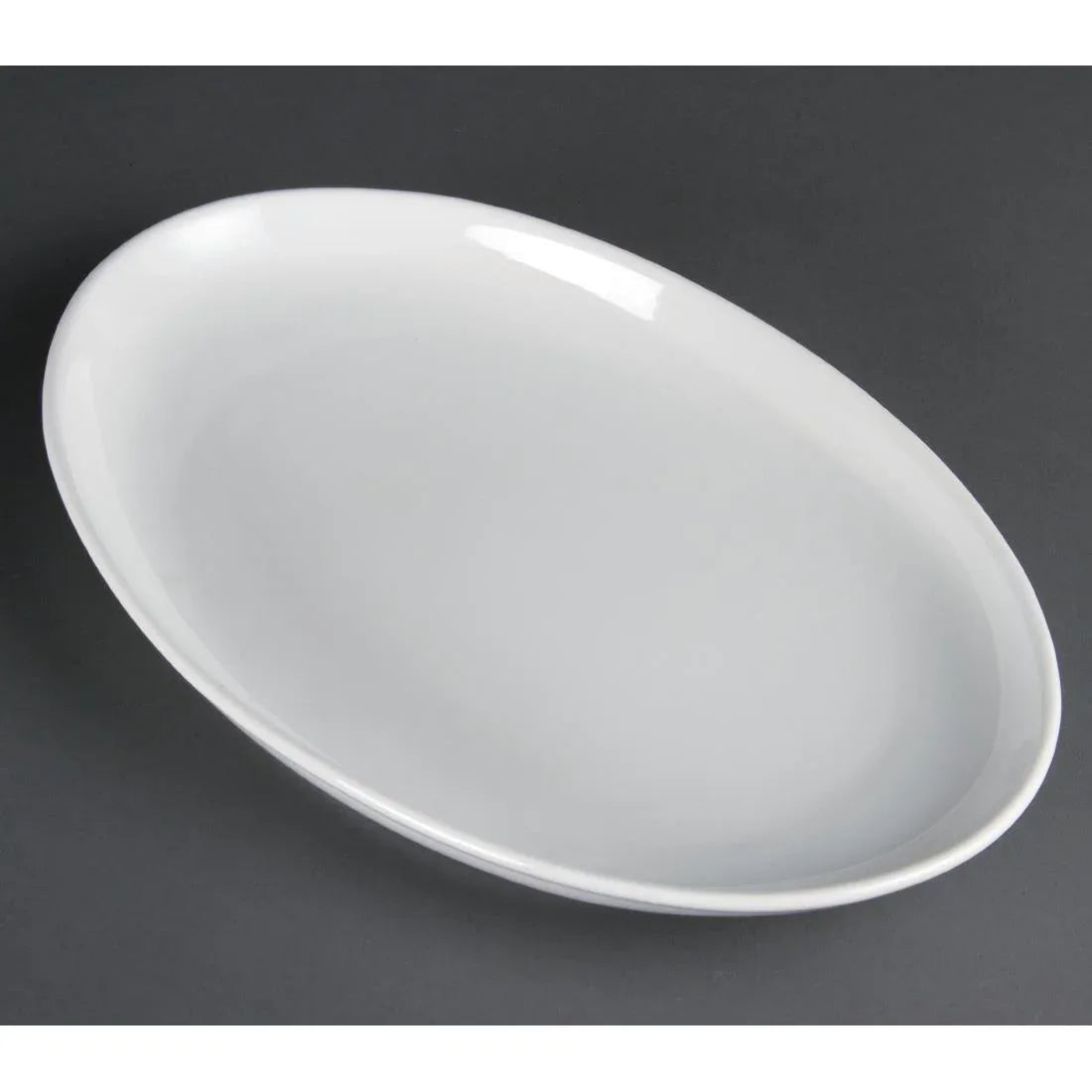 CC891 Olympia French Deep Oval Plates 365mm (Pack of 2) - JD Catering Equipment Solutions Ltd