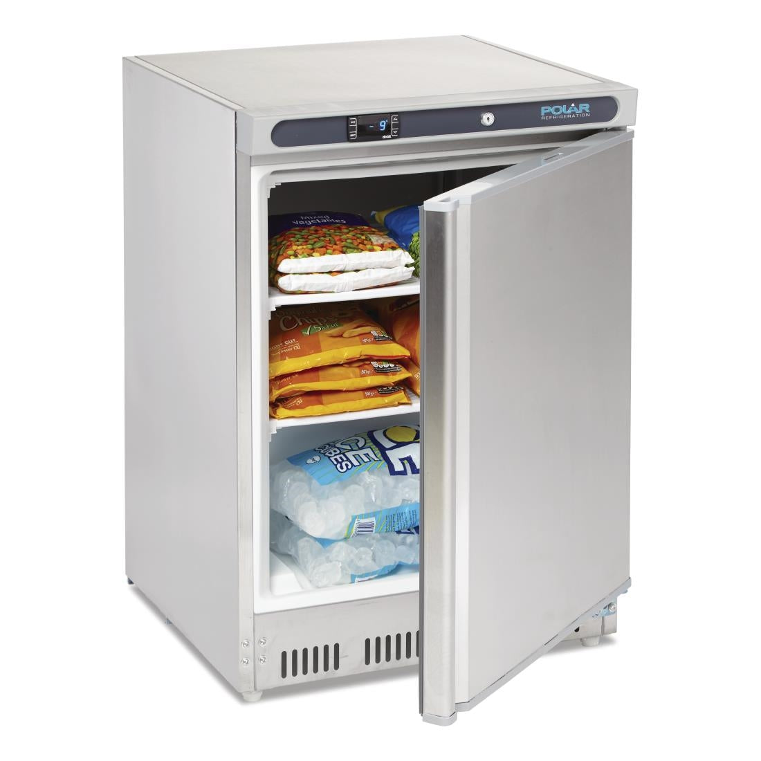 CD081 Polar C-Series Stainless Steel Under Counter Freezer 140Ltr - CD081