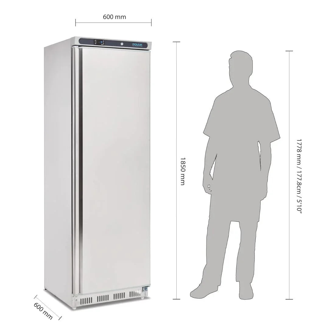 CD083 Polar C-Series Upright Freezer 365Ltr - CD083 - JD Catering Equipment Solutions Ltd