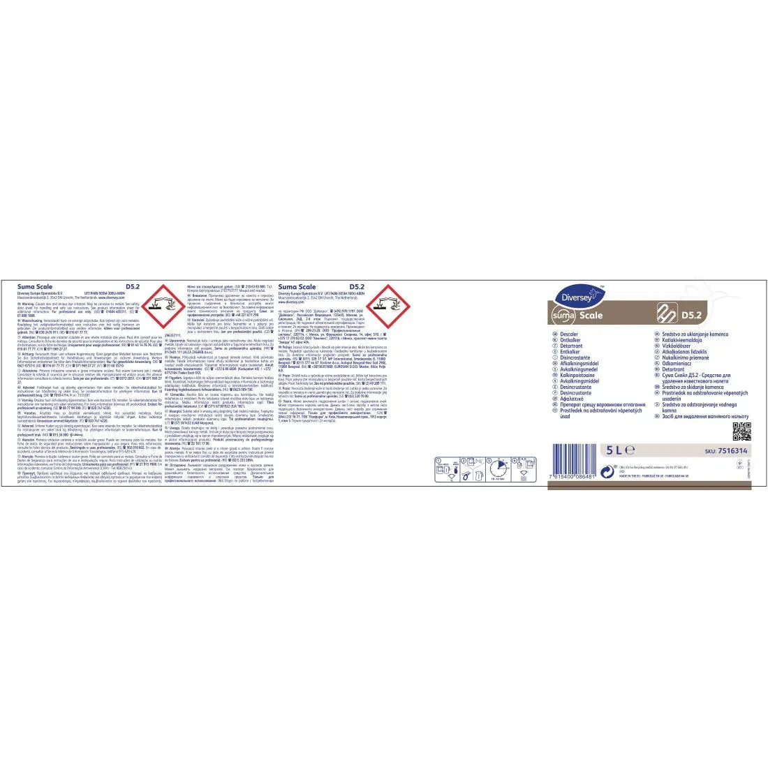 CD518 Suma Scale D5.2 Descaler Concentrate 5Ltr (2 Pack) - JD Catering Equipment Solutions Ltd