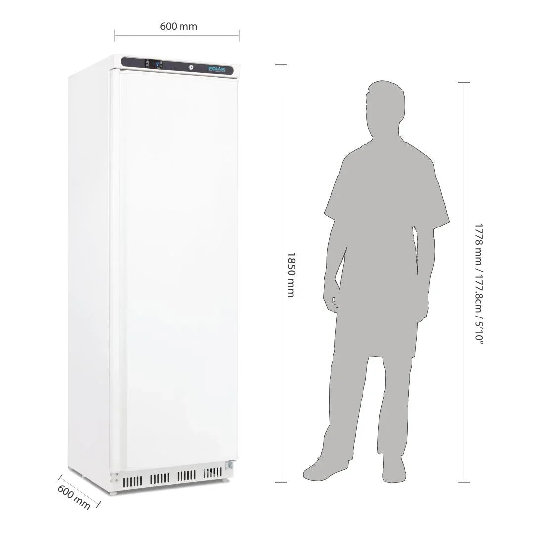 CD613 Polar C-Series Upright Freezer White 365Ltr - CD613 - JD Catering Equipment Solutions Ltd
