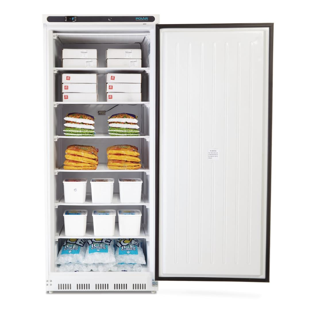 CD615 Polar C-Series Upright Freezer White 600Ltr