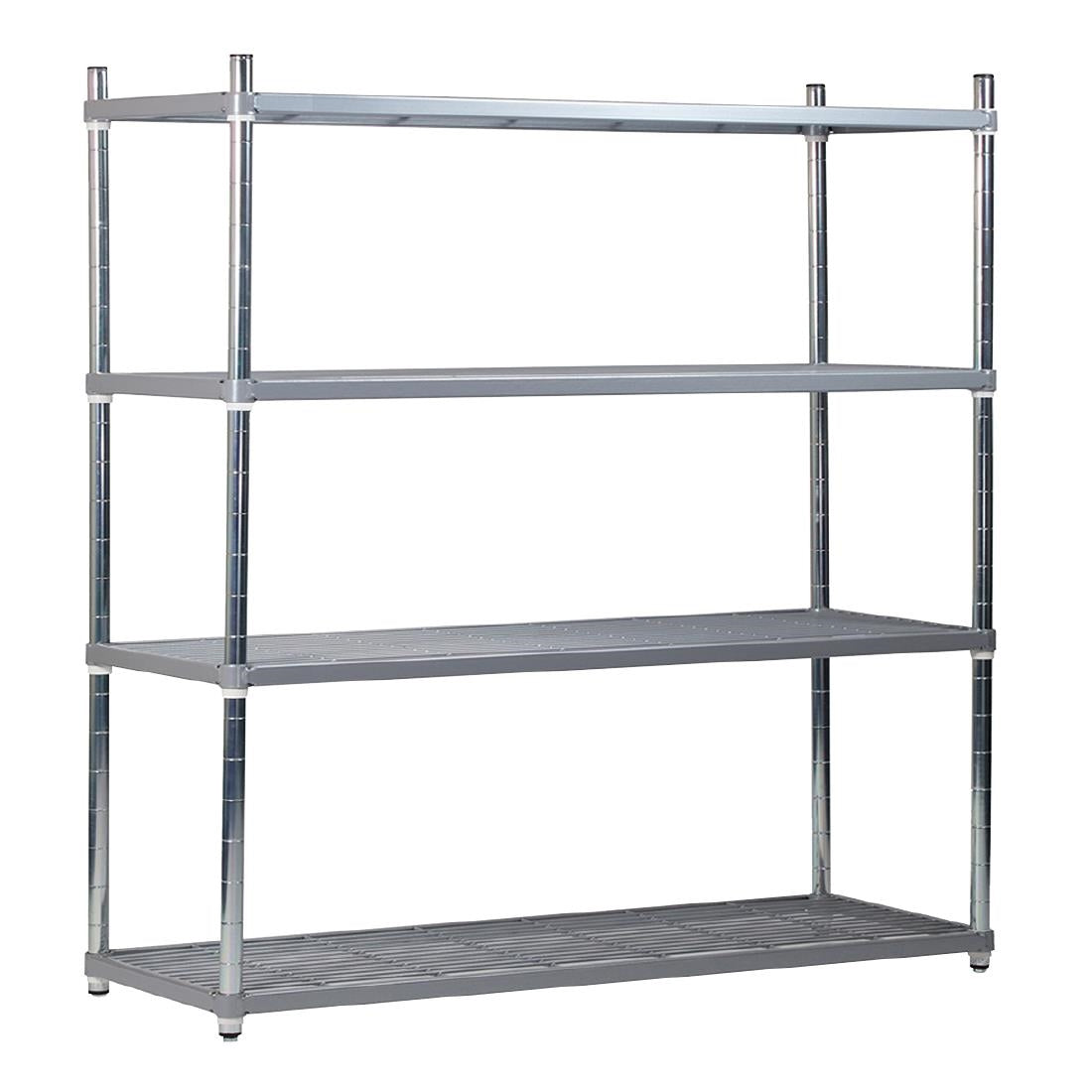 CE118 Craven 4 Tier Nylon Coated Wire Shelving 1700x1475x591mm
