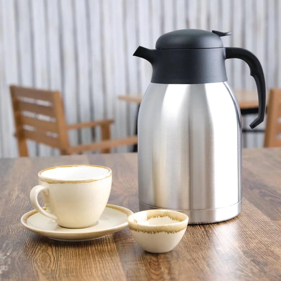 CE227 Olympia Stainless Steel Vacuum Jug 2Ltr - JD Catering Equipment Solutions Ltd
