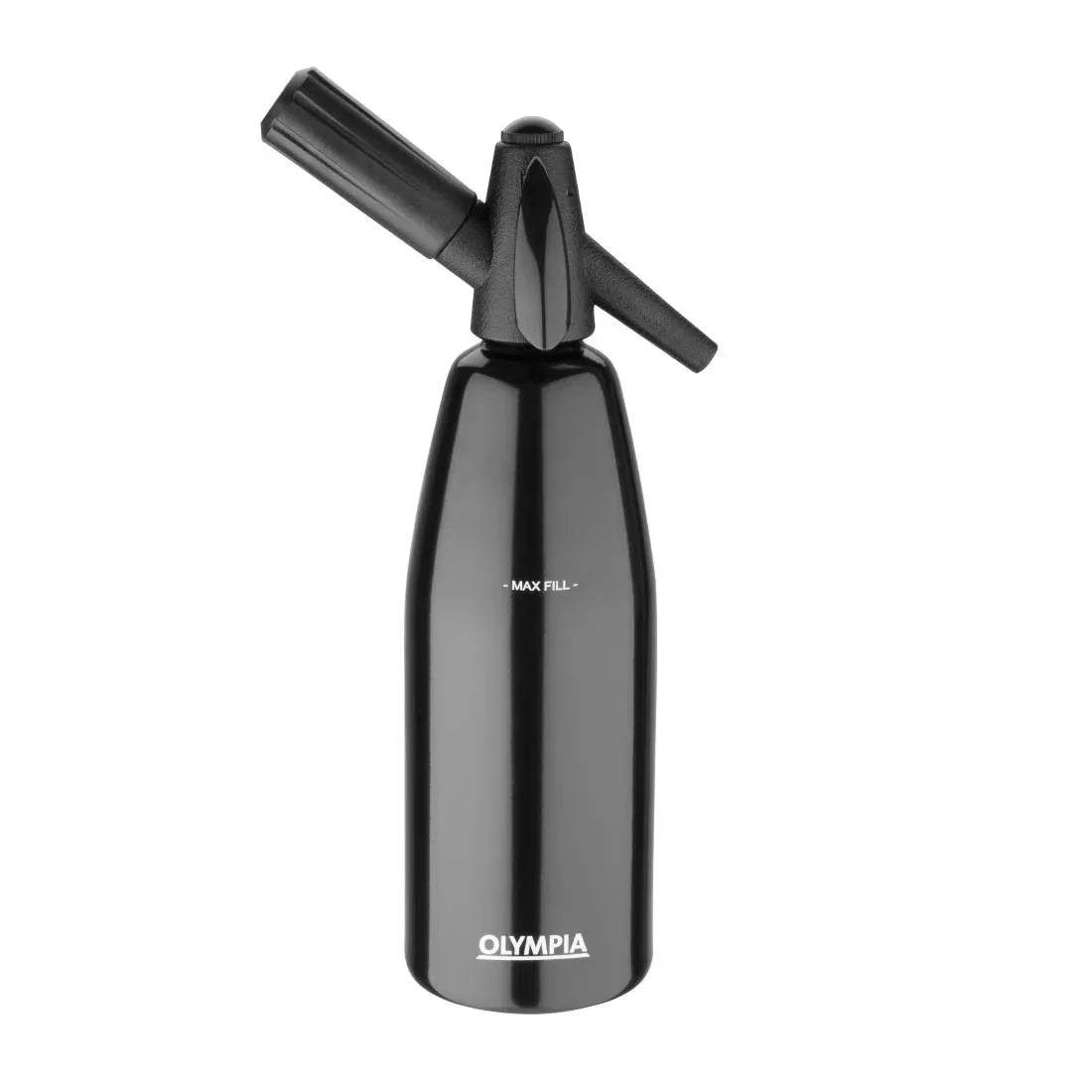 CE341 Olympia Soda Siphon Black 1L - JD Catering Equipment Solutions Ltd
