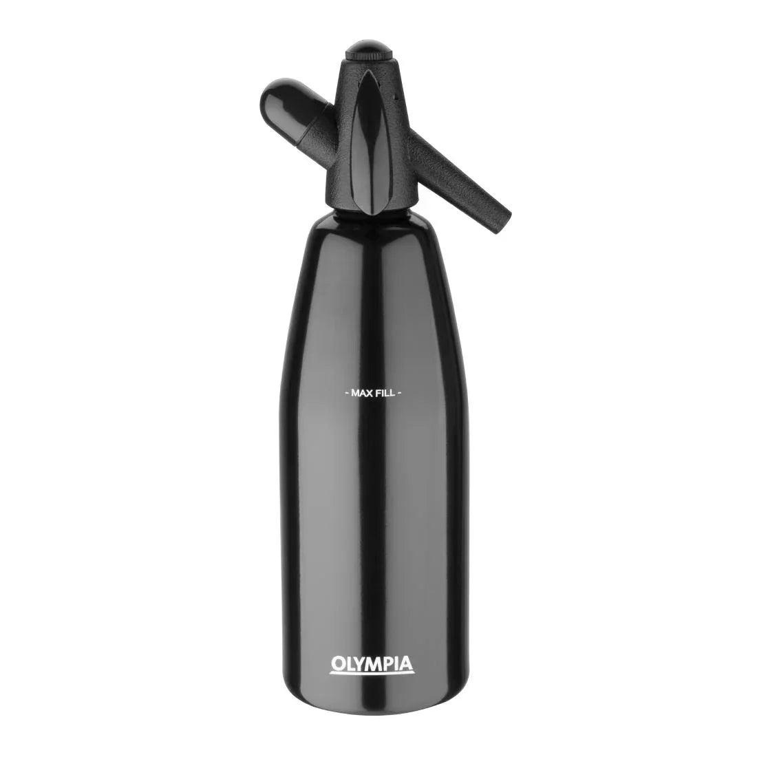 CE341 Olympia Soda Siphon Black 1L - JD Catering Equipment Solutions Ltd