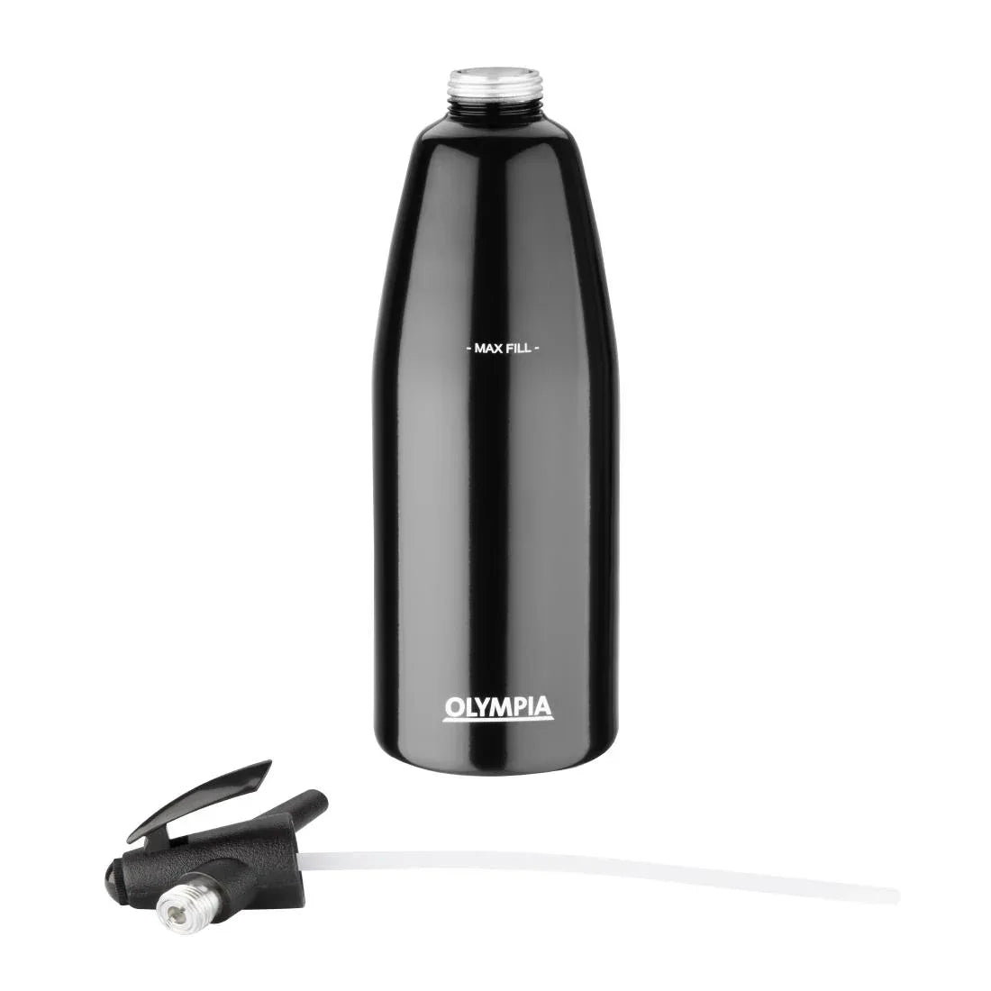CE341 Olympia Soda Siphon Black 1L - JD Catering Equipment Solutions Ltd