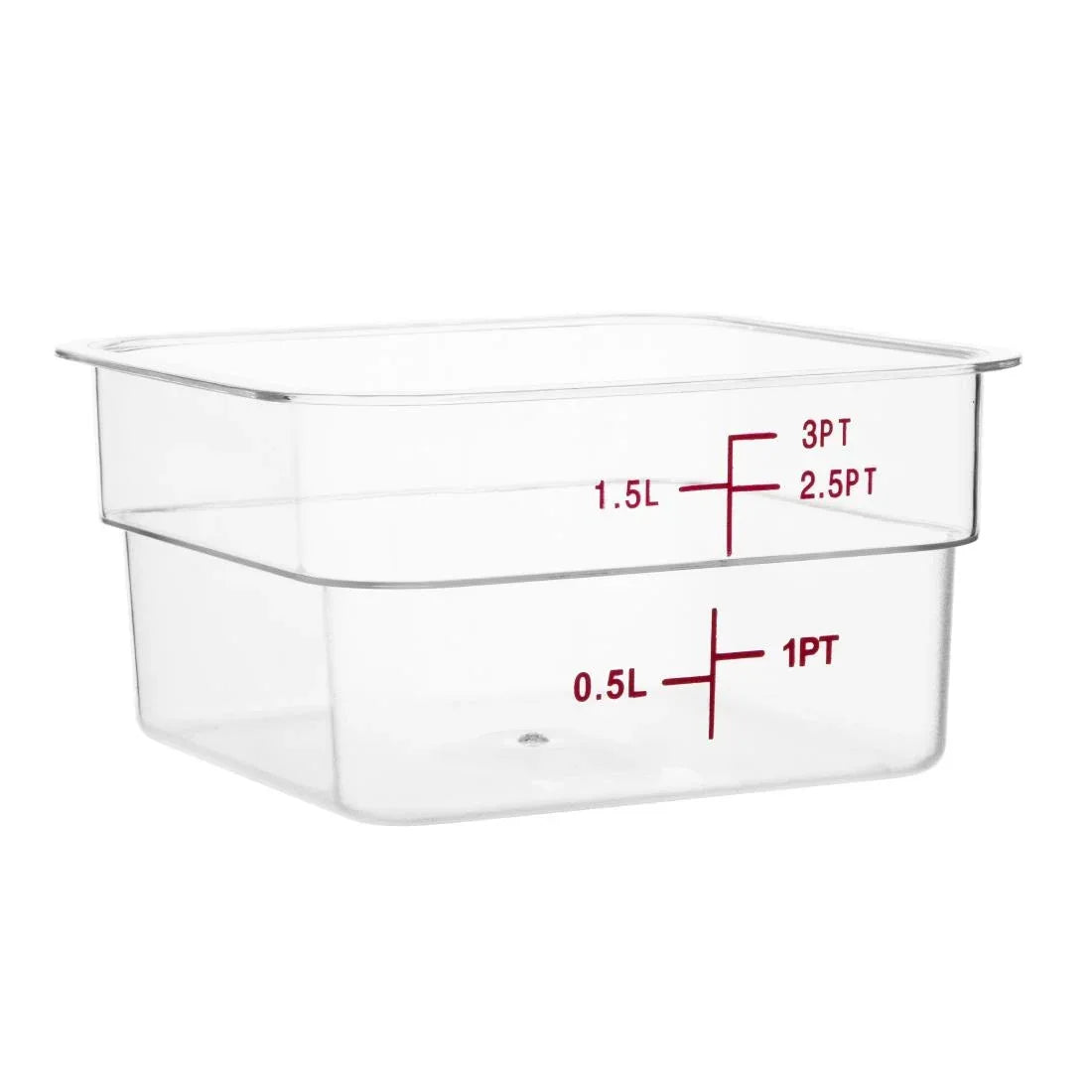 CF020 Vogue Polycarbonate Square Storage Container 1.5Ltr - JD Catering Equipment Solutions Ltd