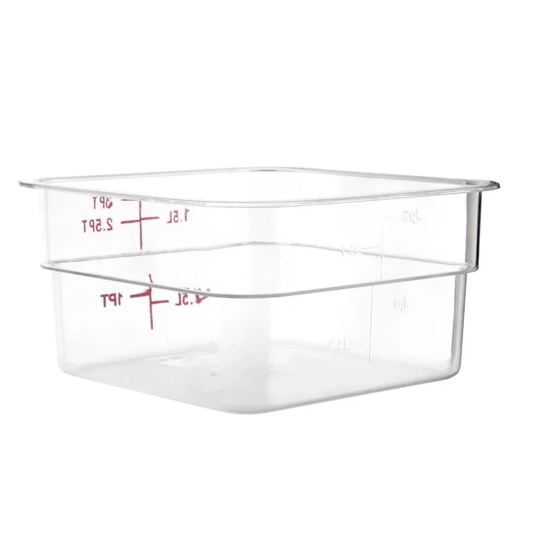 CF020 Vogue Polycarbonate Square Storage Container 1.5Ltr - JD Catering Equipment Solutions Ltd