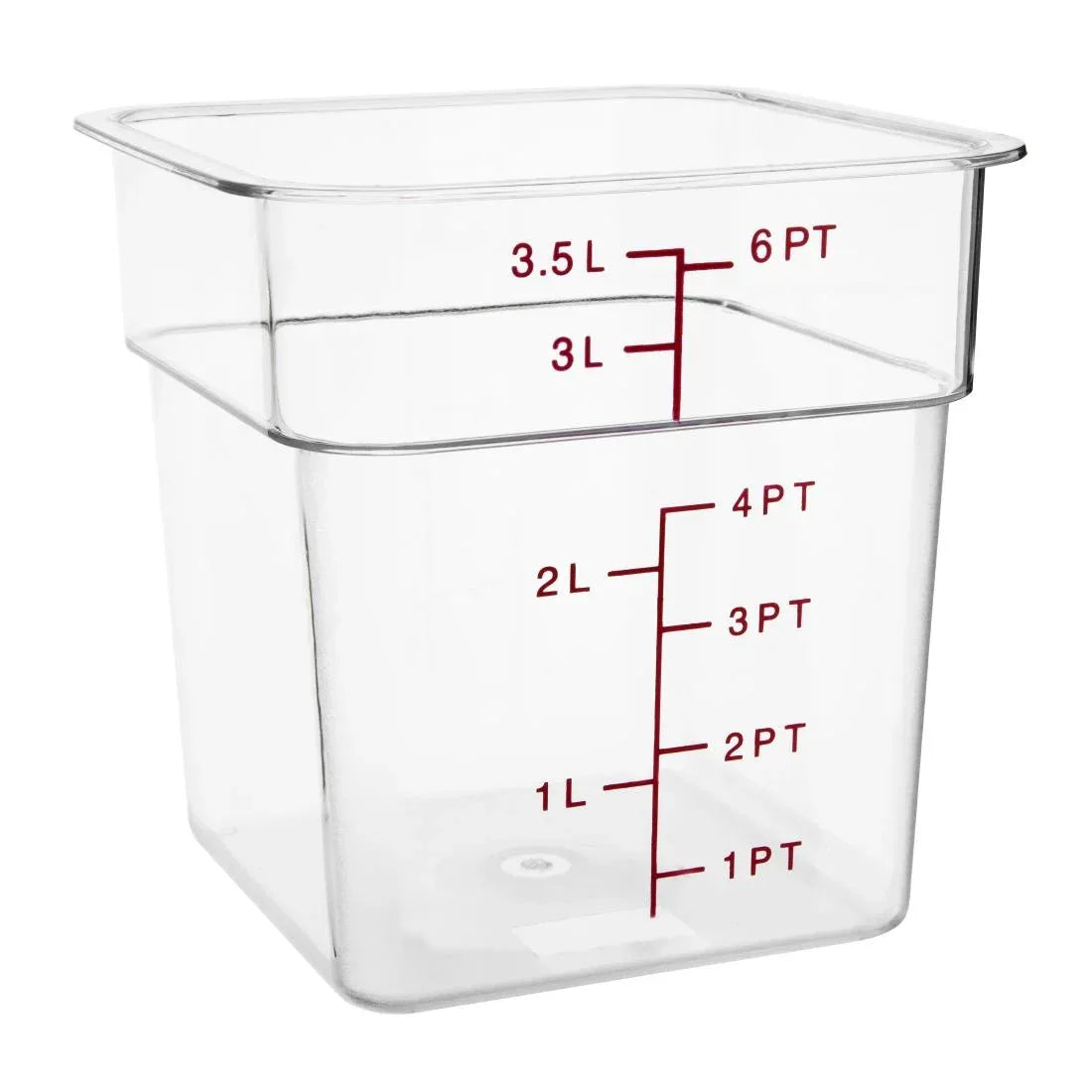 CF021 Vogue Polycarbonate Square Storage Container 3.5Ltr - JD Catering Equipment Solutions Ltd