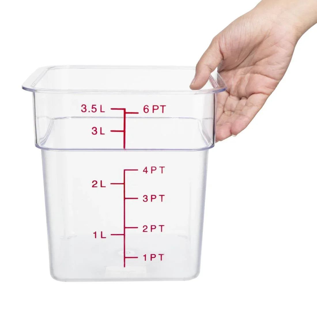 CF021 Vogue Polycarbonate Square Storage Container 3.5Ltr - JD Catering Equipment Solutions Ltd