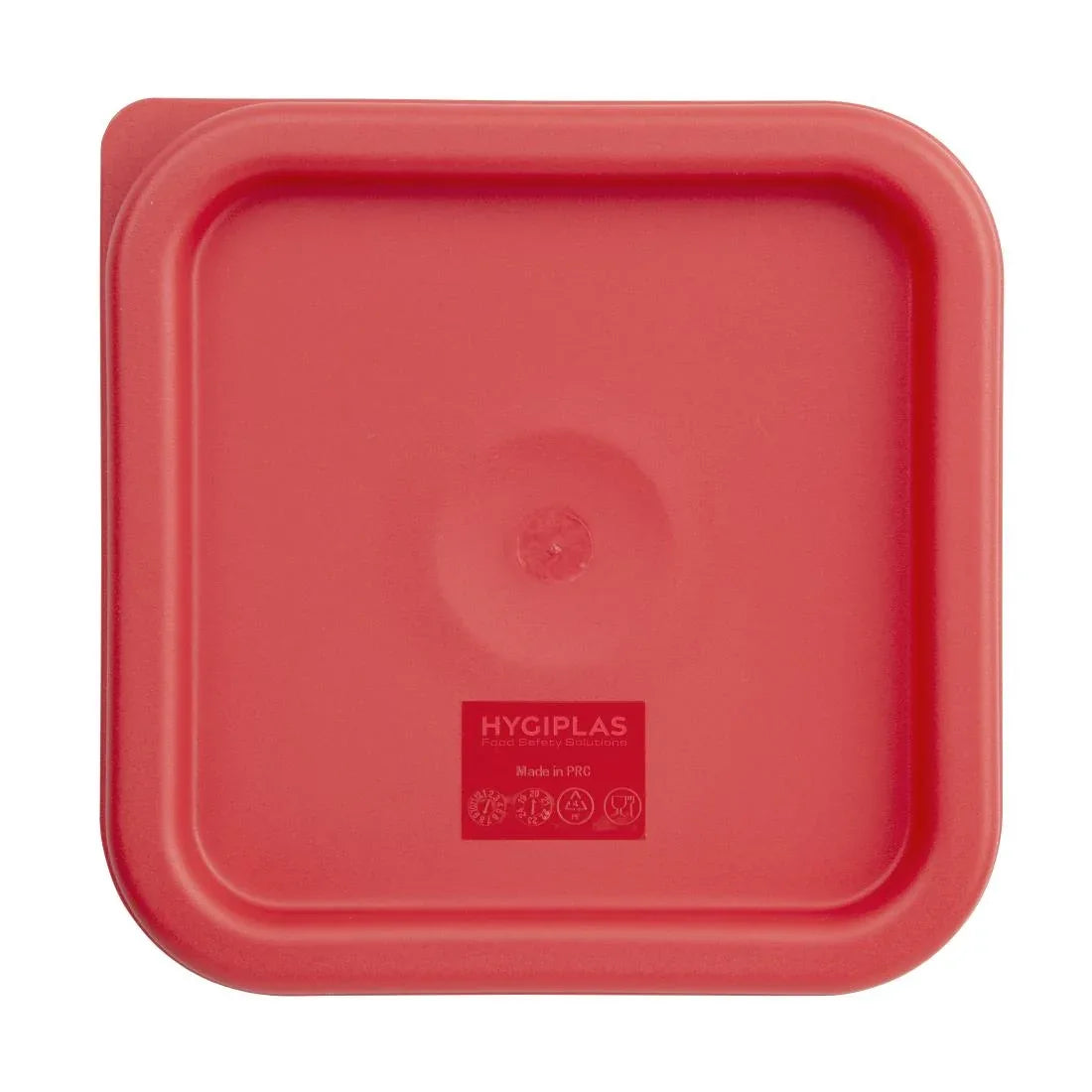 CF040 Vogue Square Food Storage Container Lid Red Small - JD Catering Equipment Solutions Ltd