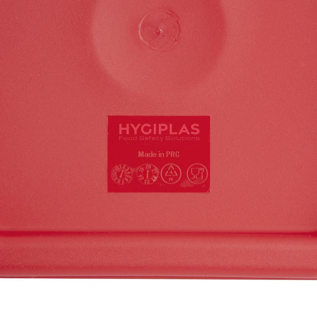 CF040 Vogue Square Food Storage Container Lid Red Small - JD Catering Equipment Solutions Ltd