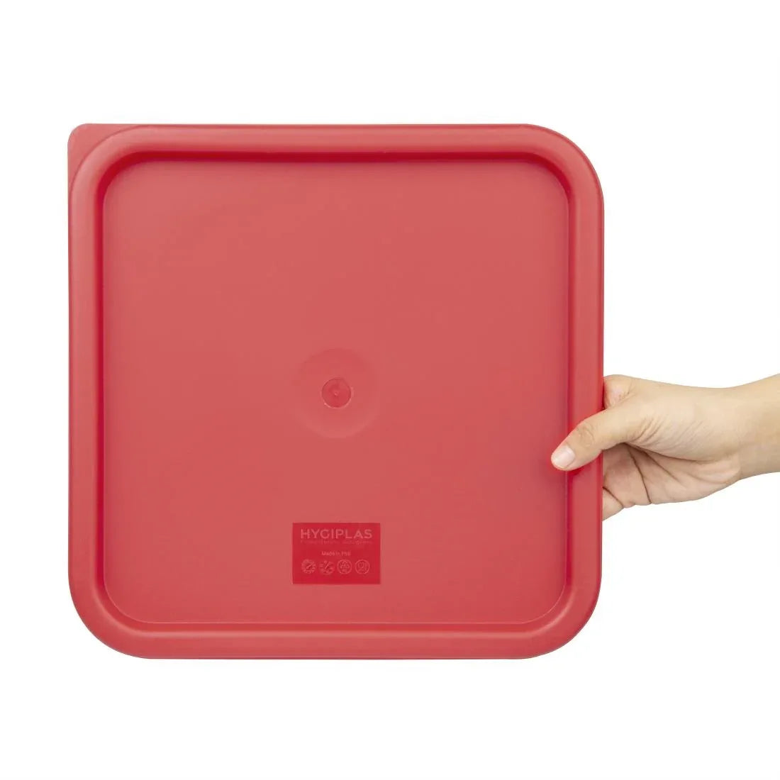 CF042 Vogue Square Food Storage Container Lid Red Large - JD Catering Equipment Solutions Ltd