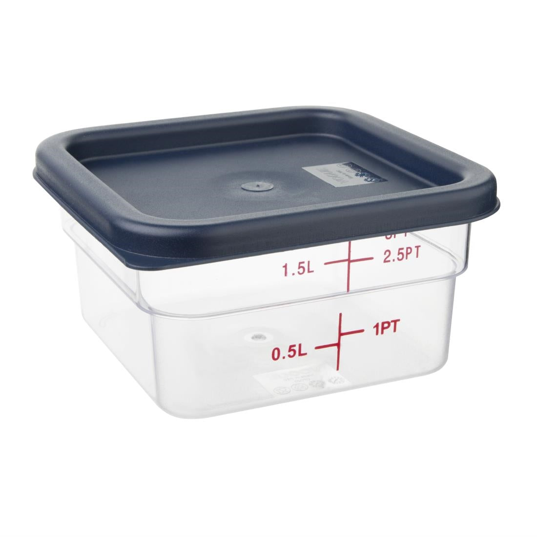 CF043 Vogue Square Food Storage Container Lid Blue Small