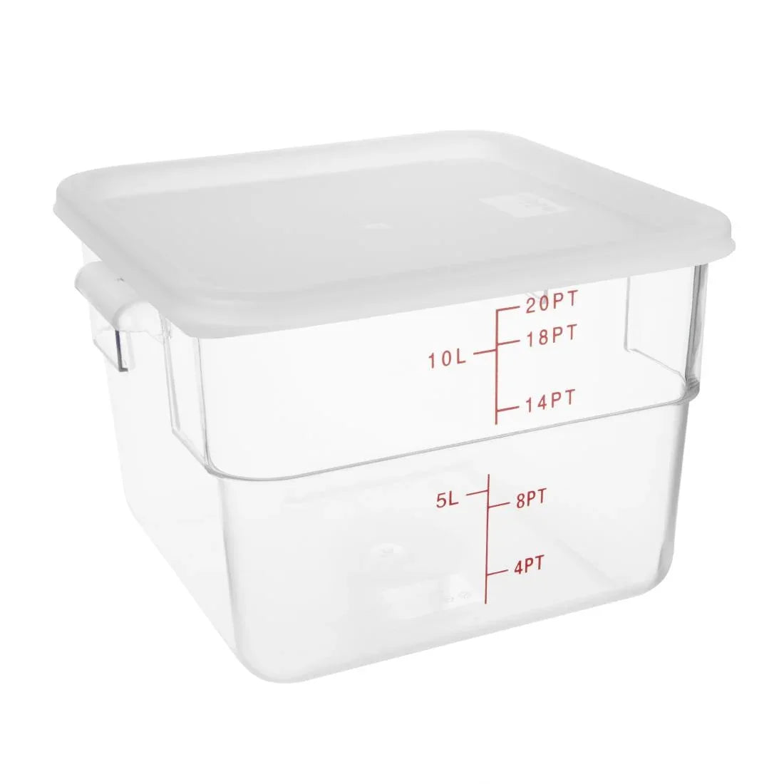 CF051 Vogue Square Food Storage Container Lid White Large - JD Catering Equipment Solutions Ltd