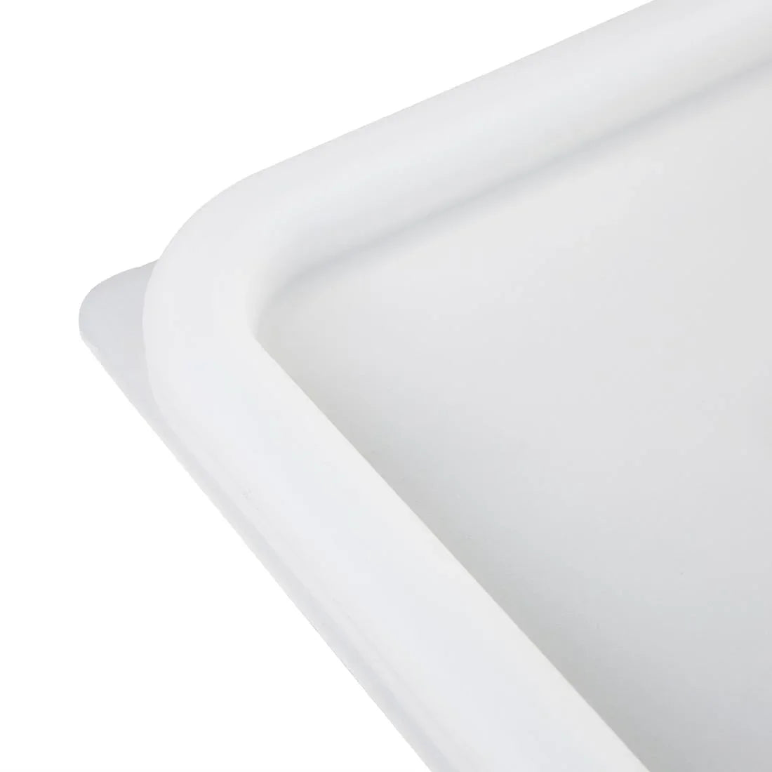 CF051 Vogue Square Food Storage Container Lid White Large - JD Catering Equipment Solutions Ltd