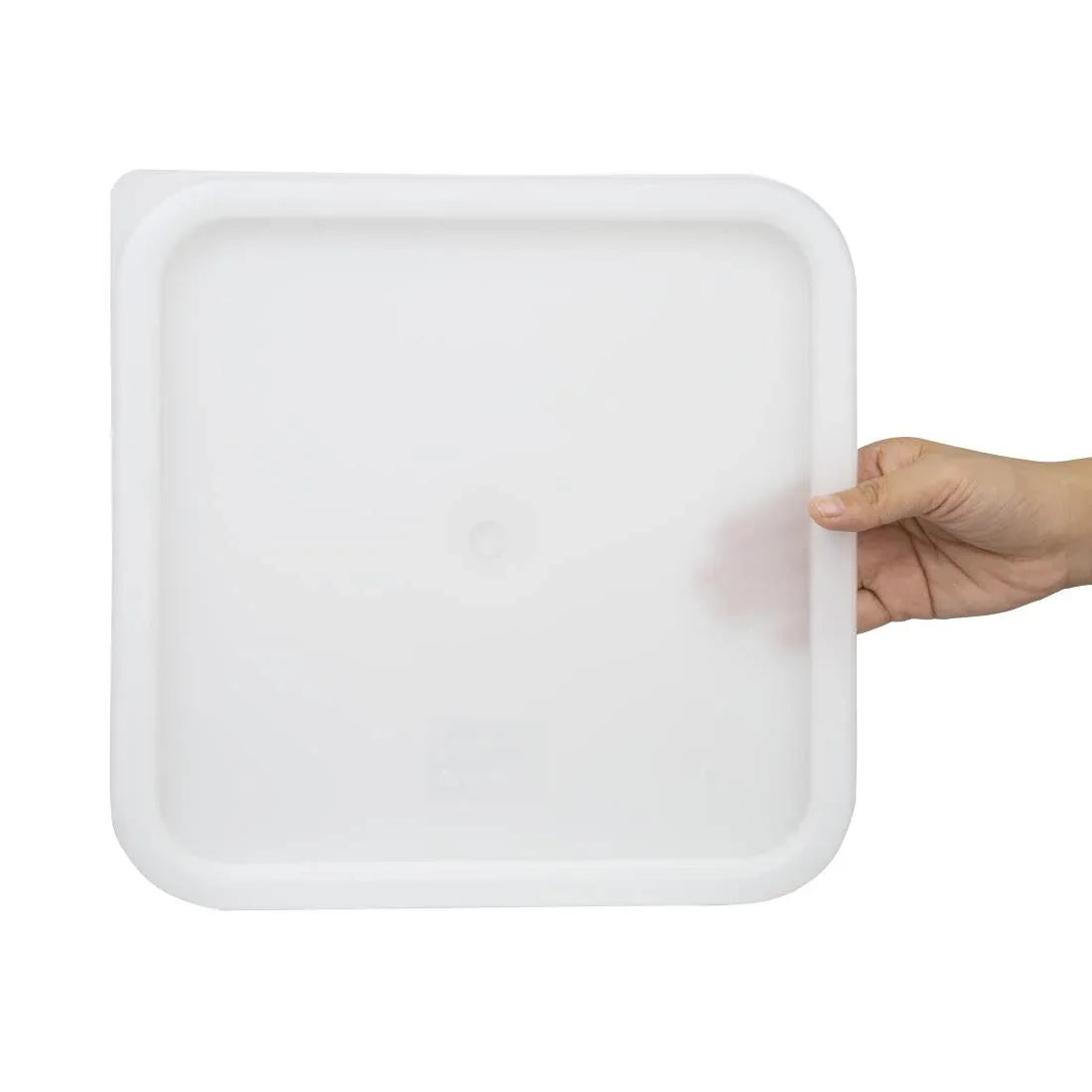 CF051 Vogue Square Food Storage Container Lid White Large - JD Catering Equipment Solutions Ltd