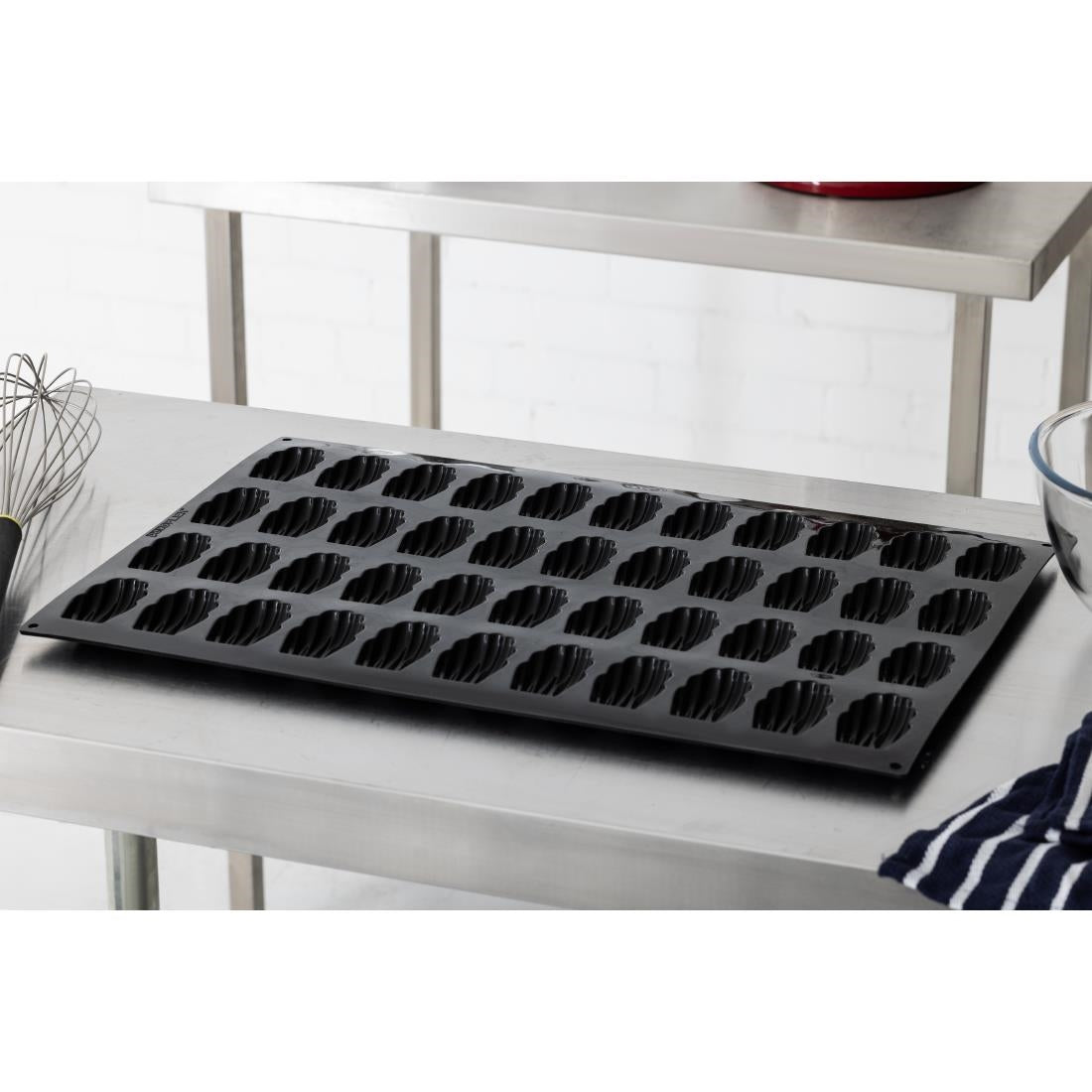 CF161 Pavoflex Madeleine Silicone Mould 44 Cup - JD Catering Equipment Solutions Ltd