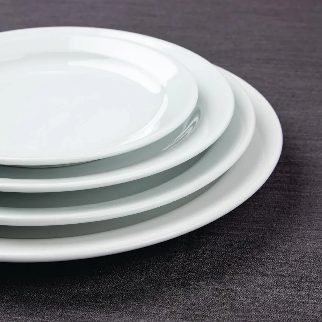 CF360 Olympia Athena Narrow Rimmed Plates 165mm (Pack of 12)