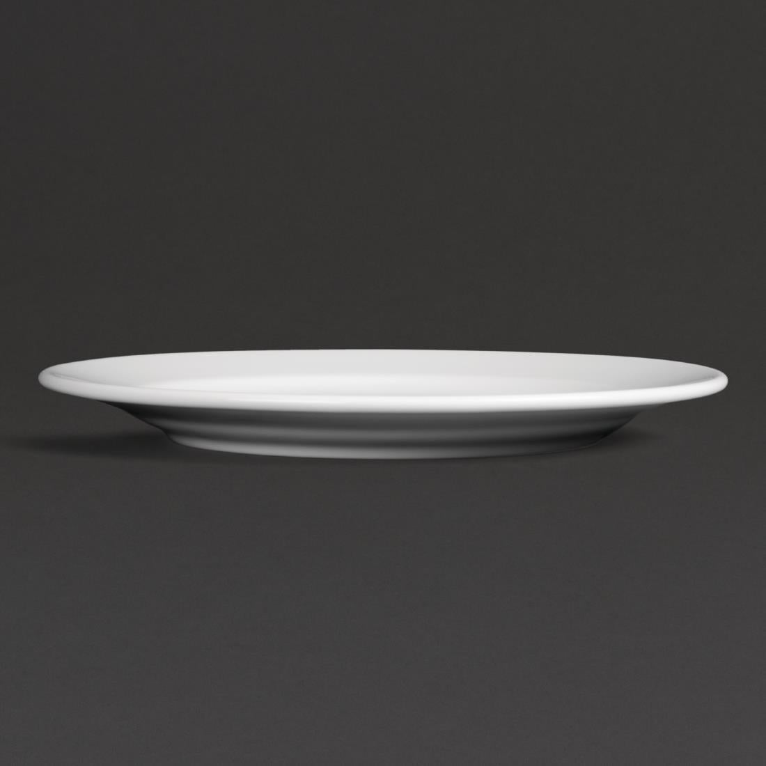 CG008 Royal Porcelain Classic White Wide Rim Plates 240mm (Pack of 12)