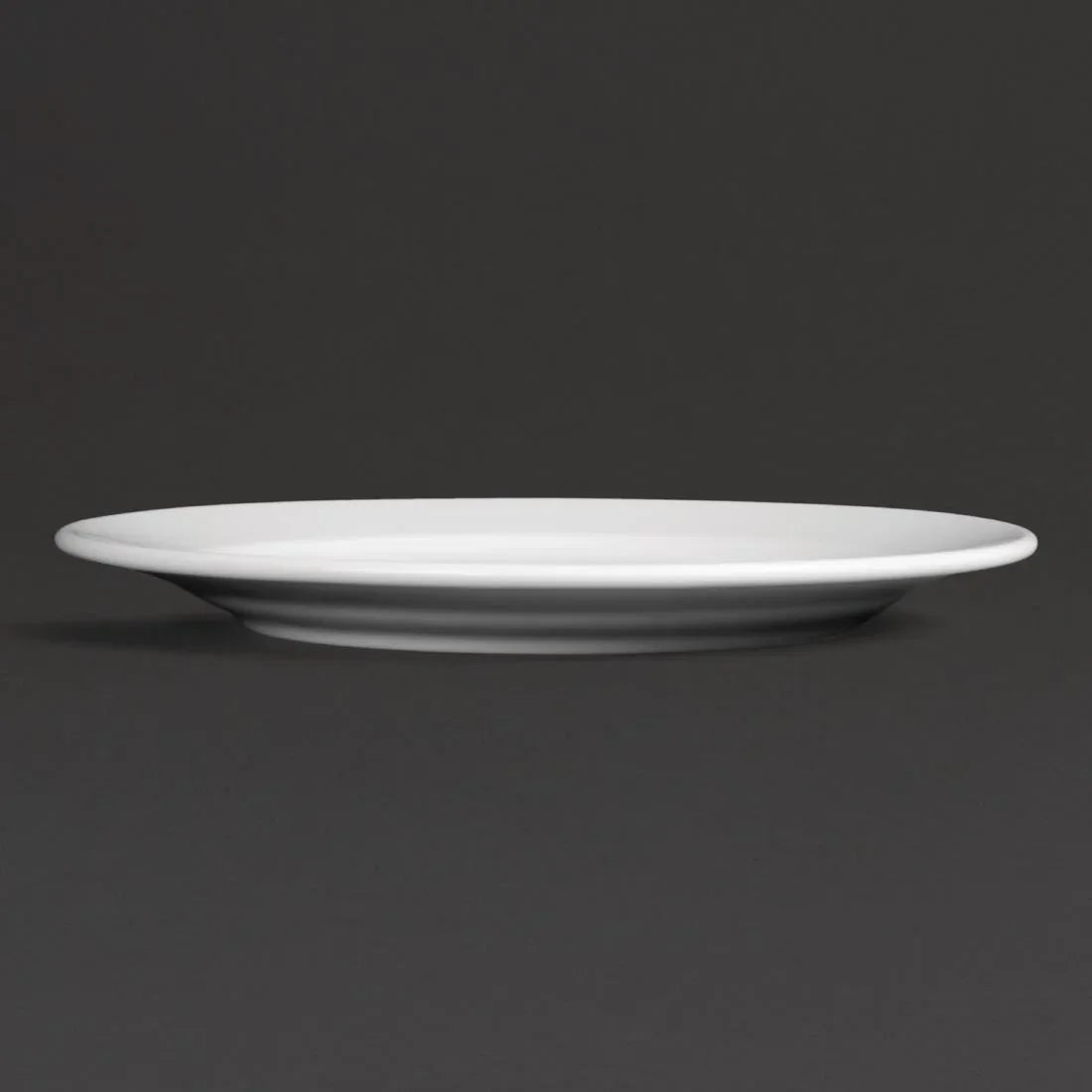 CG008 Royal Porcelain Classic White Wide Rim Plates 240mm (Pack of 12) - JD Catering Equipment Solutions Ltd