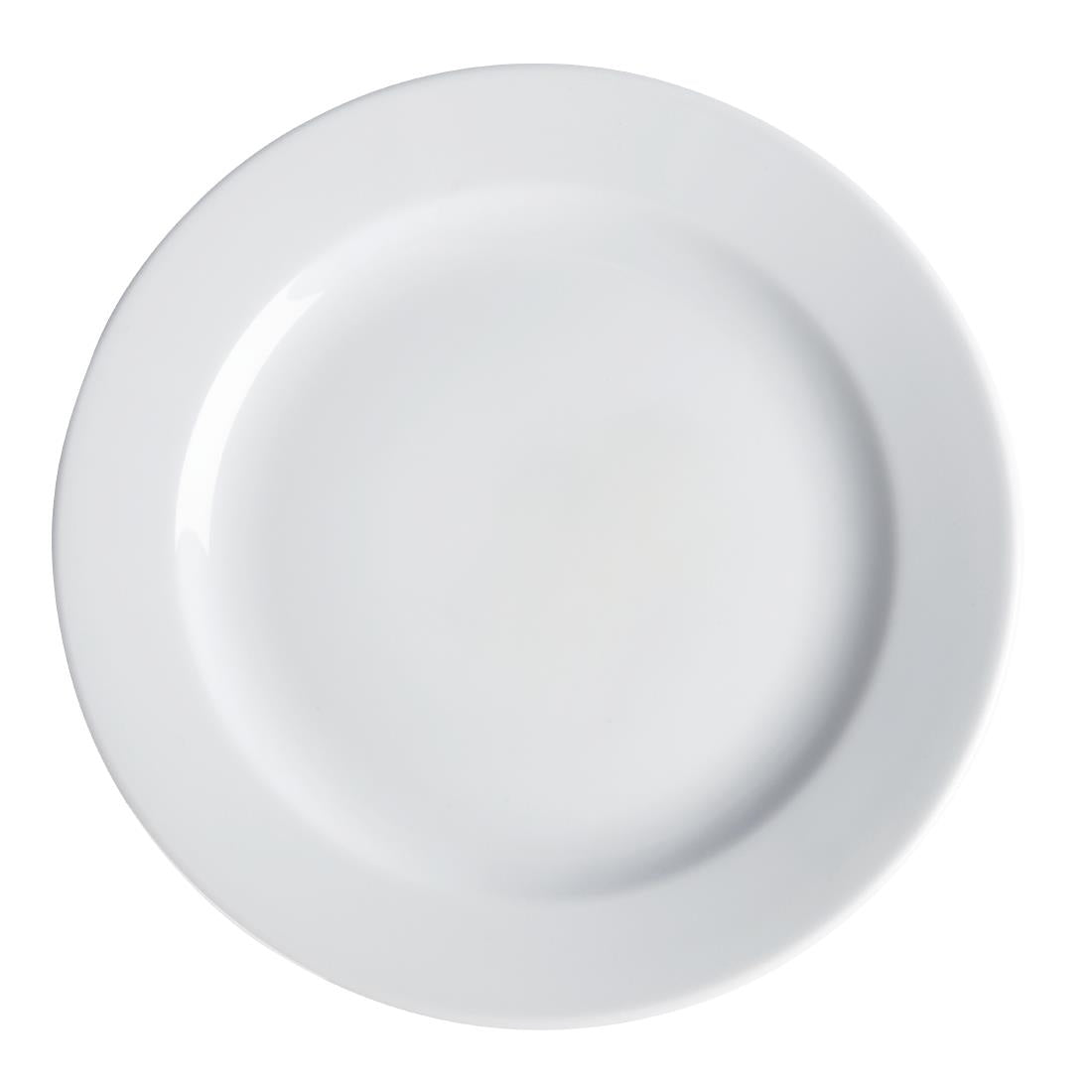 CG008 Royal Porcelain Classic White Wide Rim Plates 240mm (Pack of 12)