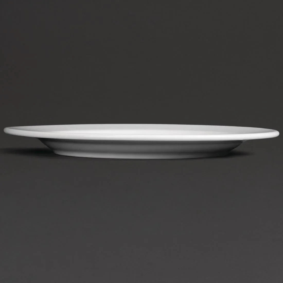 CG009 Royal Porcelain Classic White Wide Rim Plates 260mm (Pack of 12) - JD Catering Equipment Solutions Ltd