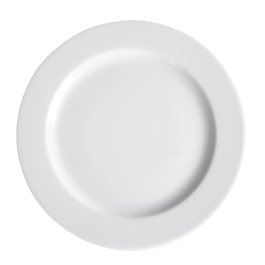 CG009 Royal Porcelain Classic White Wide Rim Plates 260mm (Pack of 12)