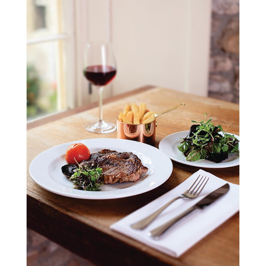 CG010 Royal Porcelain Classic White Wide Rim Plates 280mm (Pack of 12)