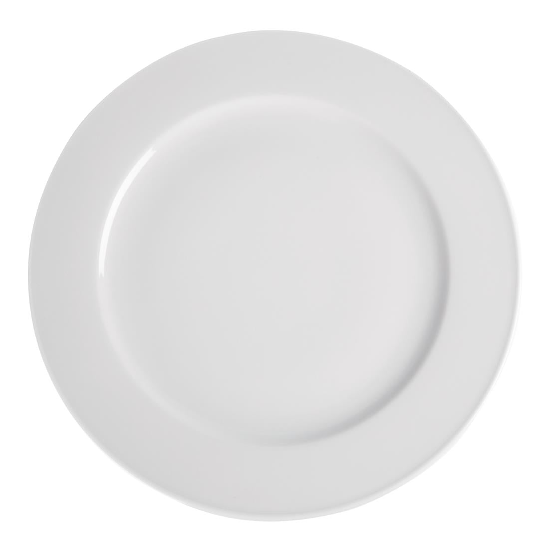 CG011 Royal Porcelain Classic White Wide Rim Plates 310mm (Pack of 12)