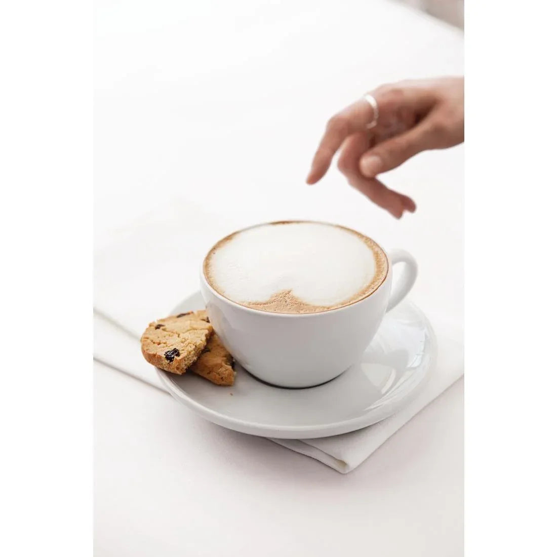 CG031 Royal Porcelain Classic White Cappuccino Saucers 150mm (Pack of 12) - JD Catering Equipment Solutions Ltd