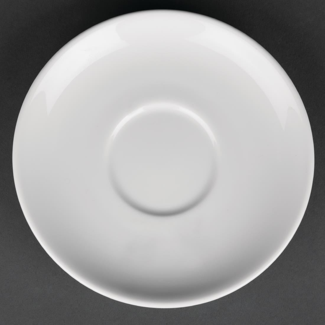 CG035 Royal Porcelain Classic White Tea Cup Saucers 150mm (Pack of 12)