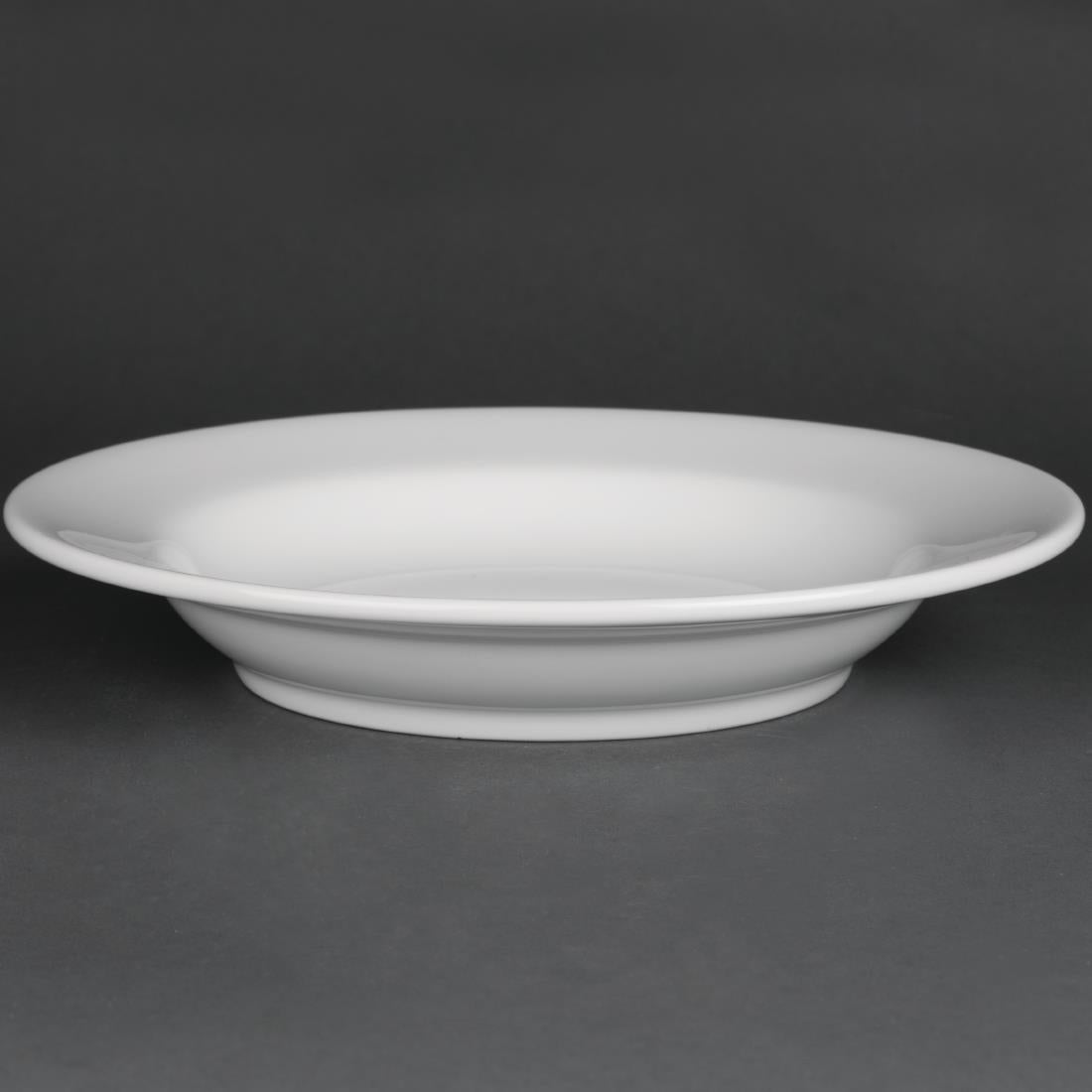 CG062 Royal Porcelain Classic White Soup Plates 235mm (Pack of 12)