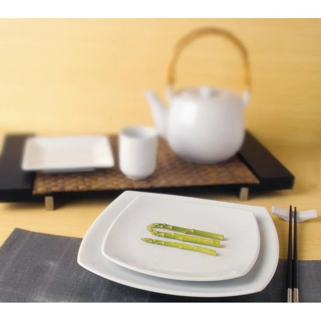 CG079 Royal Porcelain Kana Square Plates 160mm (Pack of 12) - JD Catering Equipment Solutions Ltd